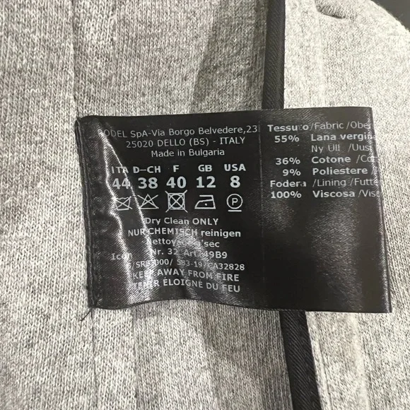 Cinzia Rocca Icons Short Wool-Blend Trench Coat, size 8 - Picture 5 of 5